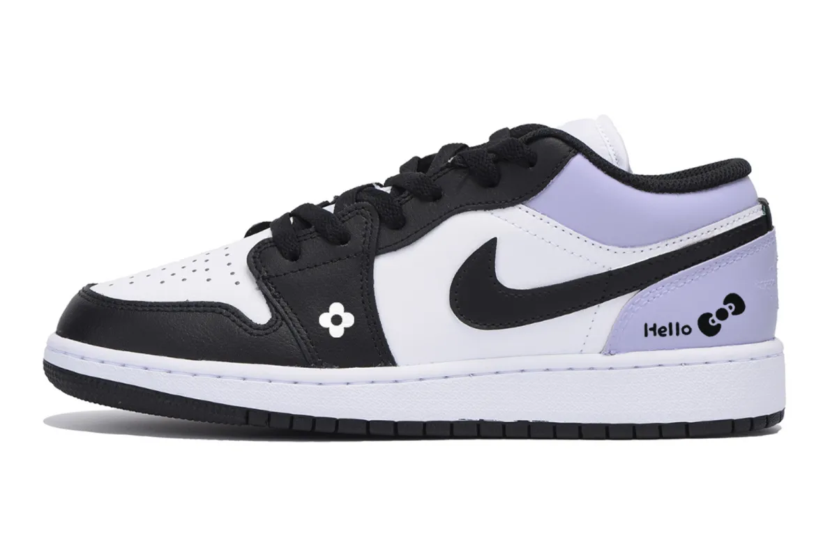 Jordan Air Jordan 1 Low top Vintage Basketball Shoes Men's White Purple