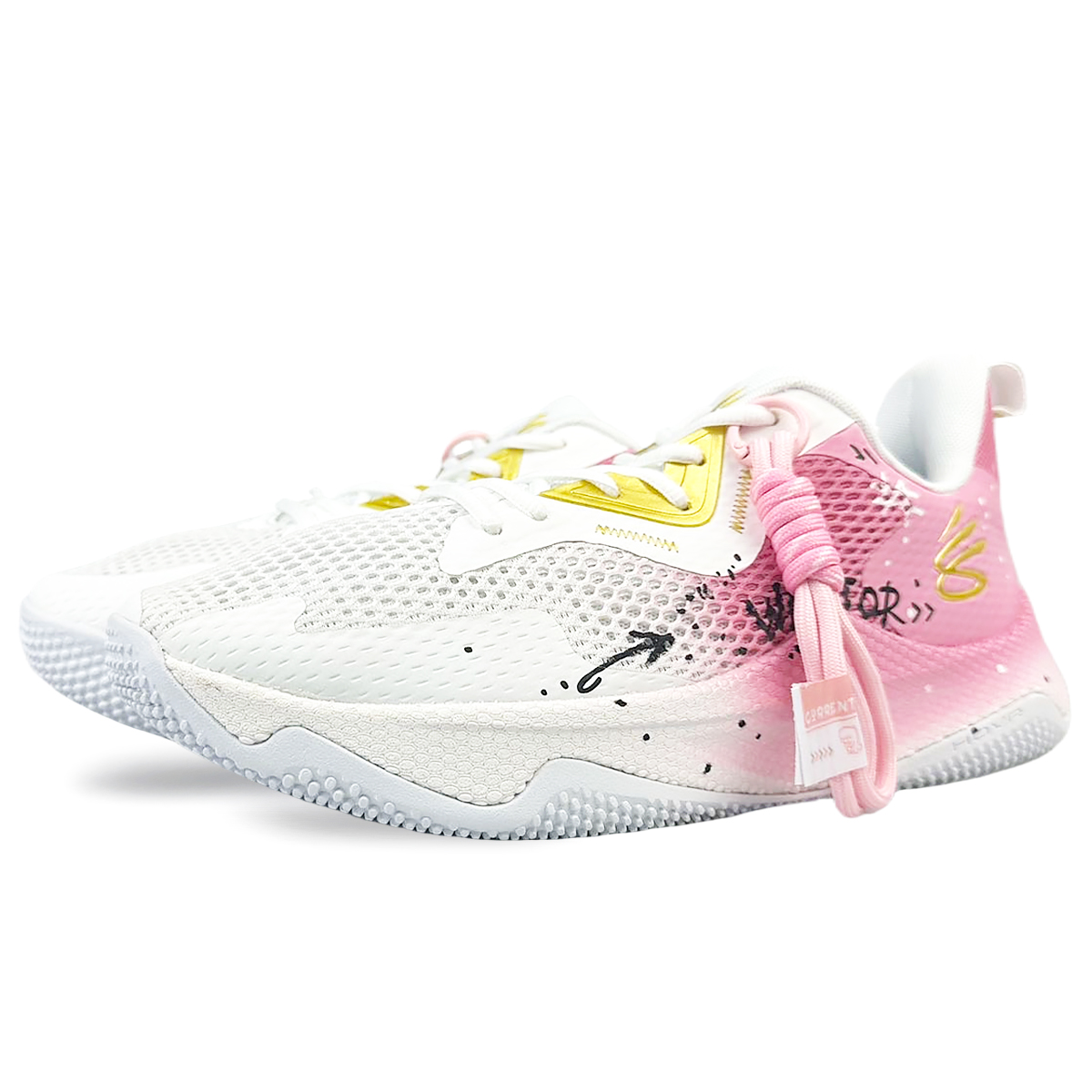 Under Armour Curry Splash 3 Slip Resistant Abrasion Resistant Low top Basketball Shoes Men’s White Pink