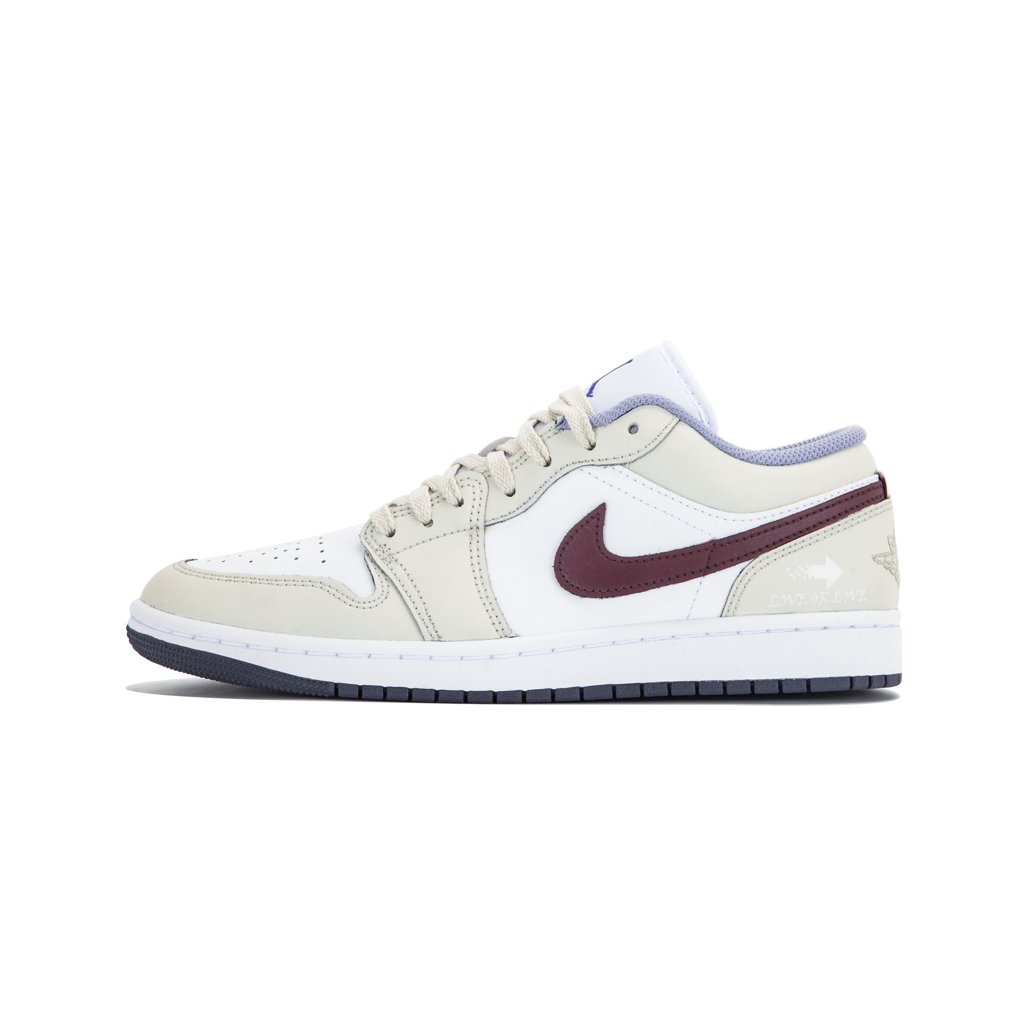 Jordan Air Jordan 1 Low ‘Valentine’ Mocha White Chocolate, Valentine Box Slip Resistant Abrasion Resistant