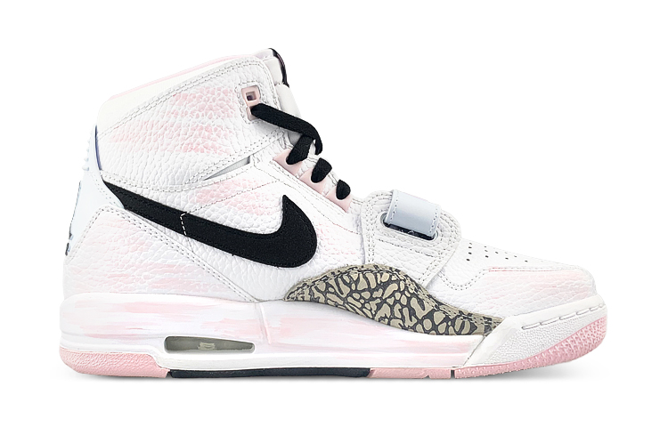 Jordan Legacy 312 High top Vintage Basketball Shoes Women’s White Pink Black