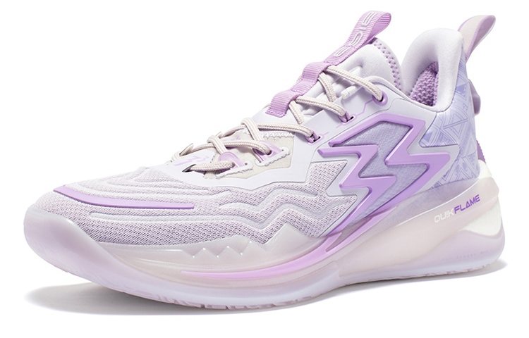 361° Big3 3.0 Pro Hangzhou Leno Cushioning, Wear Resistant Low top Basketball Shoes Men’s Light Paste Purple