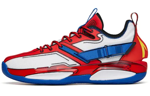 Anta GH3 Hayward GH3 Nitrogen Technology Shock Absorbing Anti-Slip Low-top Practical Basketball Shoes Men's White Blue Red