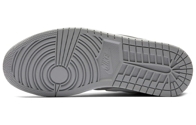 Мужские кроссовки Jordan Air Jordan 1 Mid I Wolf (серые) — Серый / белый — фото 5