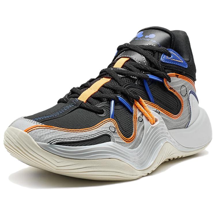 XTEP Coverage Lightweight Thermal Mid top Basketball Shoes Men’s Gray Black Blue