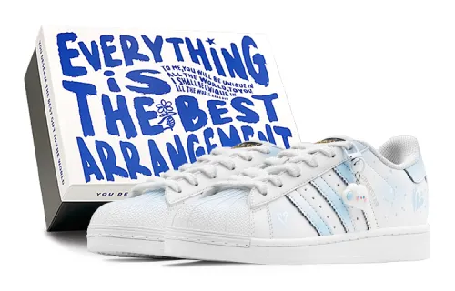 Adidas Originals Superstar Ice Crystal Heart Slip Resistant Abrasion Resistant Low top Skateboard Shoes Unisex