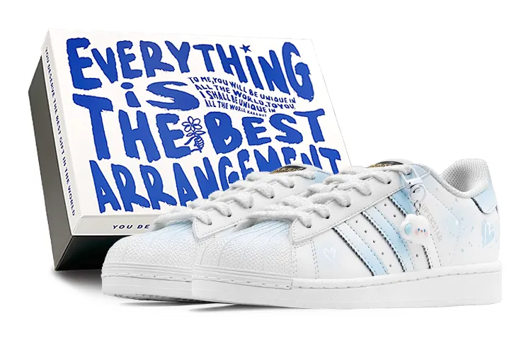 Adidas Originals Superstar Ice Crystal Heart Slip Resistant Abrasion Resistant Low top Skateboard Shoes Unisex