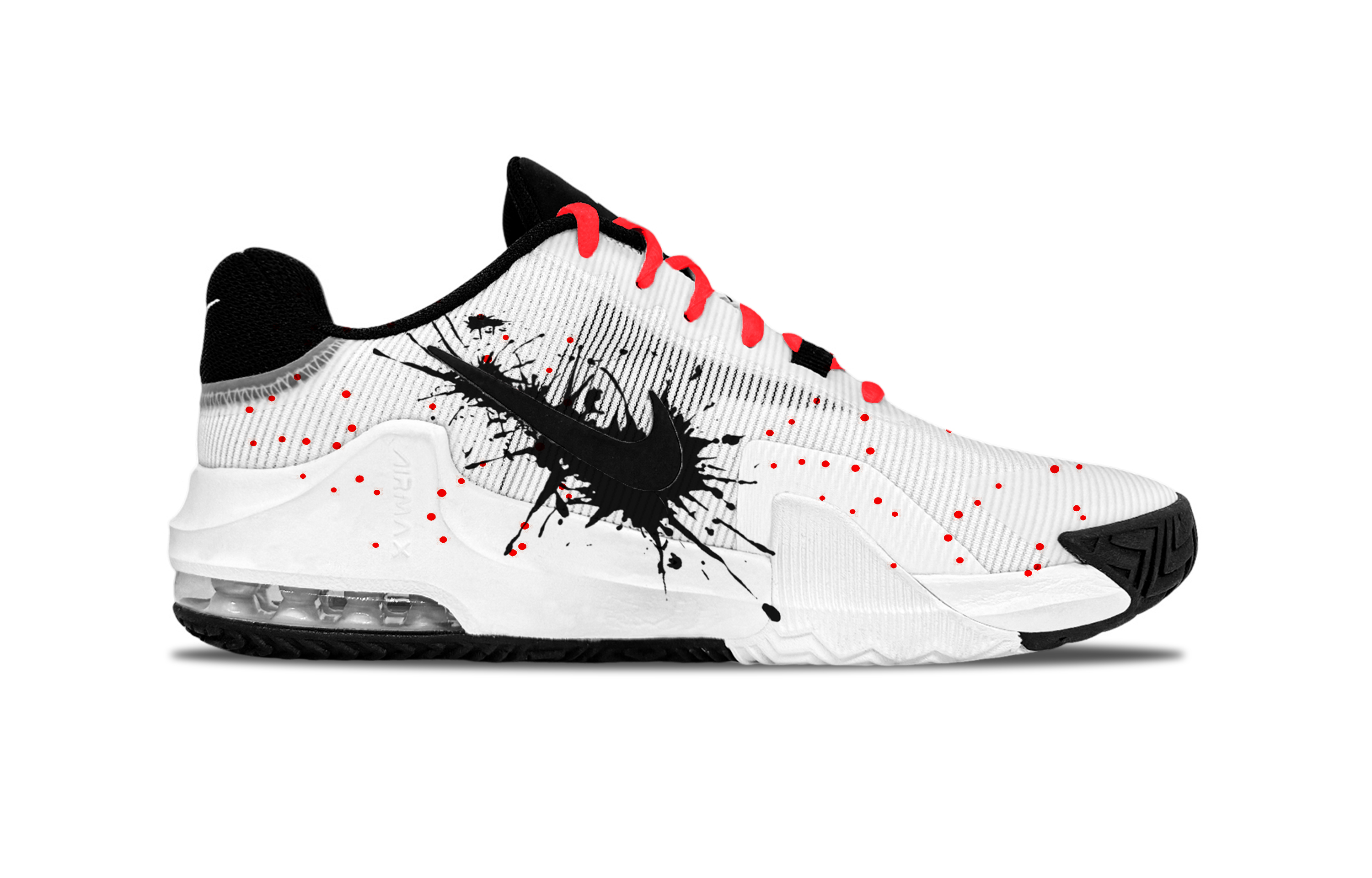 Nike Air Max Impact 4 Red Venom Slip Resistant Slip Resistant Low top Basketball Shoes Men’s University Red