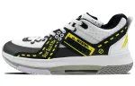 Li Ning All City 5 Slip Resistant Lightweight Non slip Lightweight Low top Basketball Shoes Men's Black White Yellow