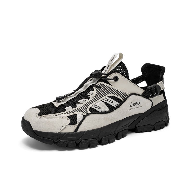 Jeep Low top Hiking Shoes Men’s Beige Black