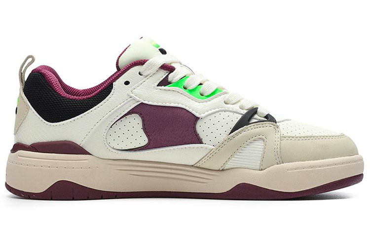 FILA FUSION Smash Leather Low top Vintage Basketball Shoes Women’s White Purple