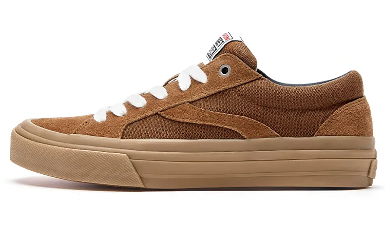 Vision Street Wear x ODDCIRKUS Astley Pro Collaboration Low top Skateboard Shoes Unisex Caramel