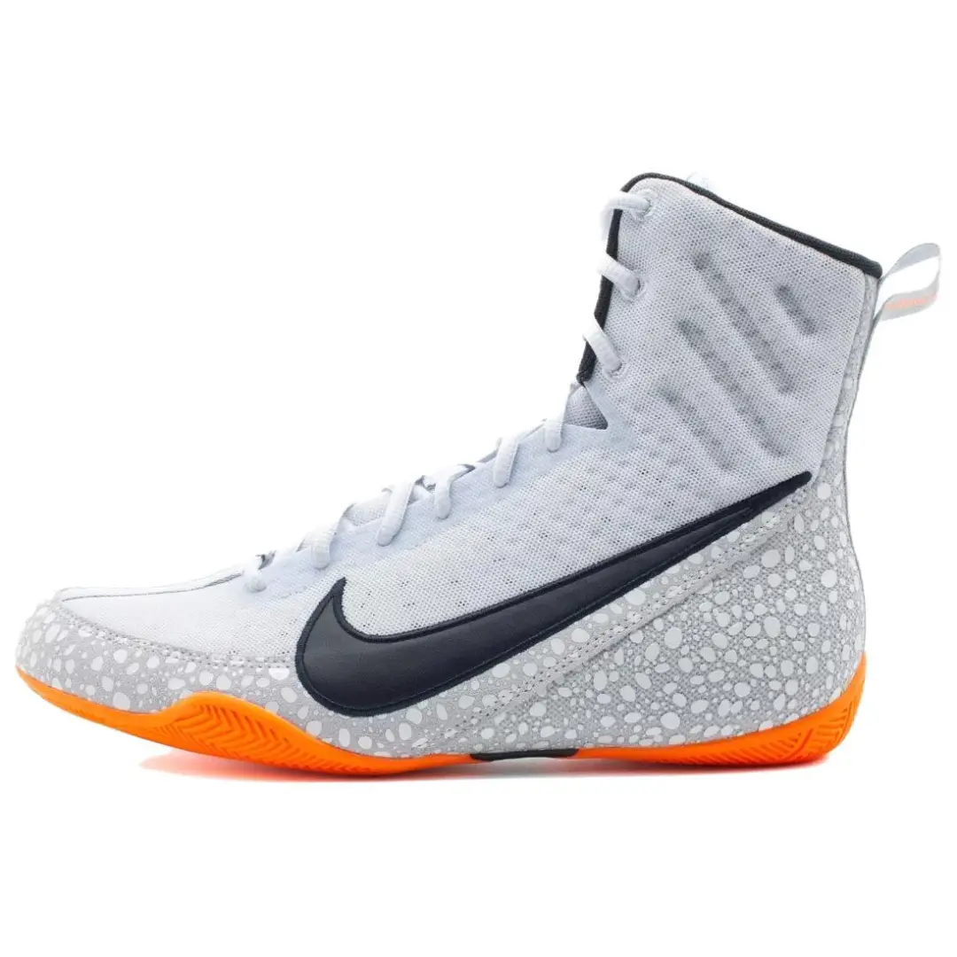Nike MACHOMAI 3 Ring Slip Resistant Abrasion Resistant High top Training Shoes Unisex Gray