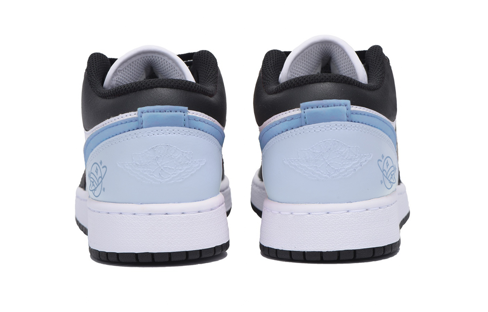 Jordan Air Jordan 1 Abrasion Resistant Slip Resistant Low top Vintage Basketball Shoes Men’s Black Blue