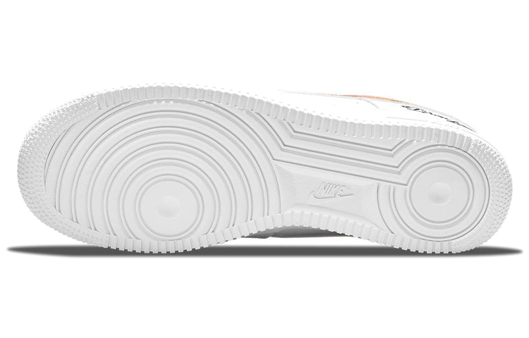 Кроссовки Nike Air Force 1 "Drew League" LOGO (белый / оранжевый) — фото 5