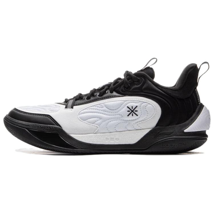 Li Ning Cushioning, Wear Resistant Low top Basketball Shoes Men’s White Black