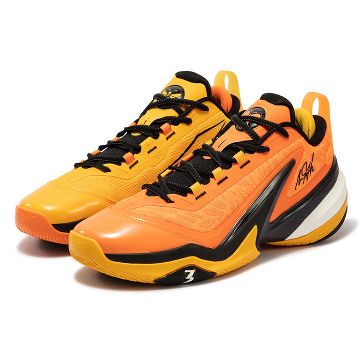 361° AG 5 Cushioning Anti-Slip Wear-Resistant Impact-Resistant Low-Top Basketball Shoes Men’s Yellow Black