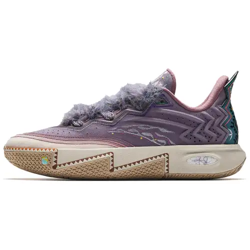 Anta KAI 2 Cushioning Abrasion Resistant Rebound Low top Basketball Shoes Men's Gray Purple Blue