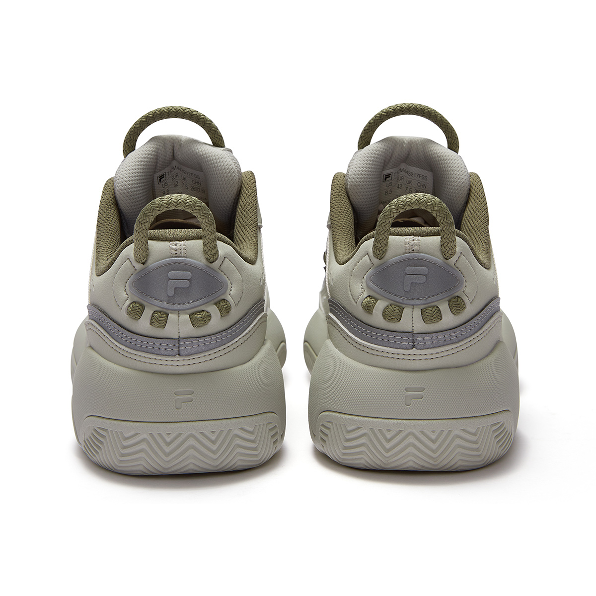FILA FUSION FIRE Flame Shoes Abrasion Resistant Low top Vintage Basketball Shoes Men’s Silver Gray