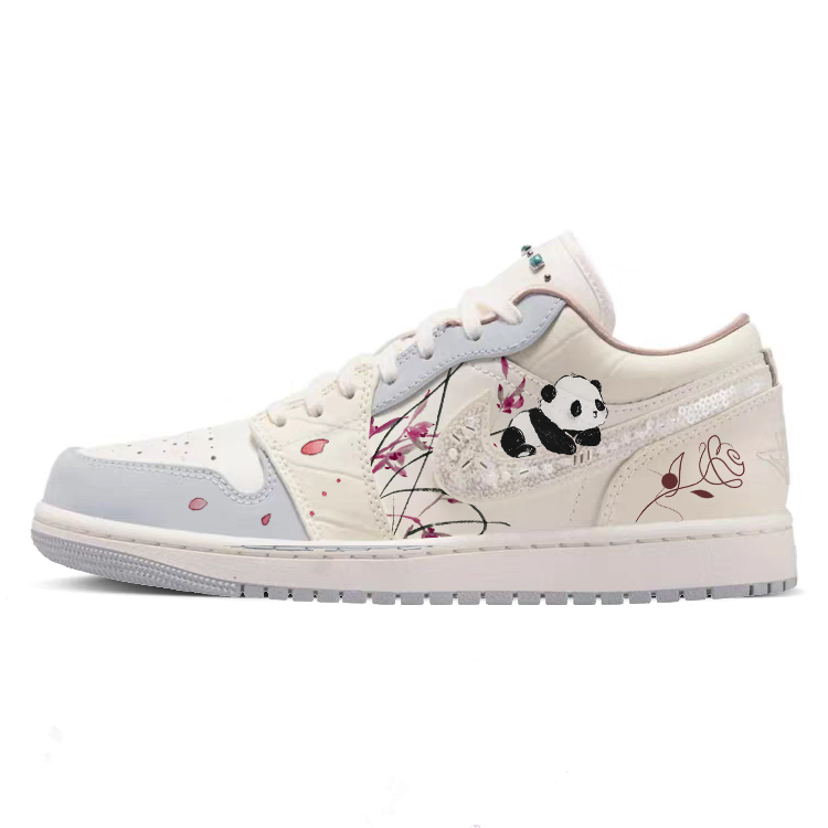 Jordan Air Jordan 1 Cushioning Low top Vintage Basketball Shoes Women’s Ecru