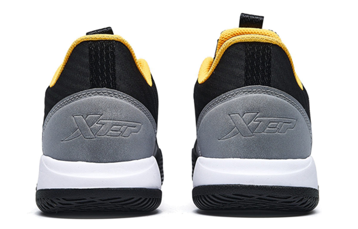 XTEP Lin Generation Textile, Synthetic Leather Abrasion Resistant Cushioning, Impact Resistant Low top Basketball Shoes