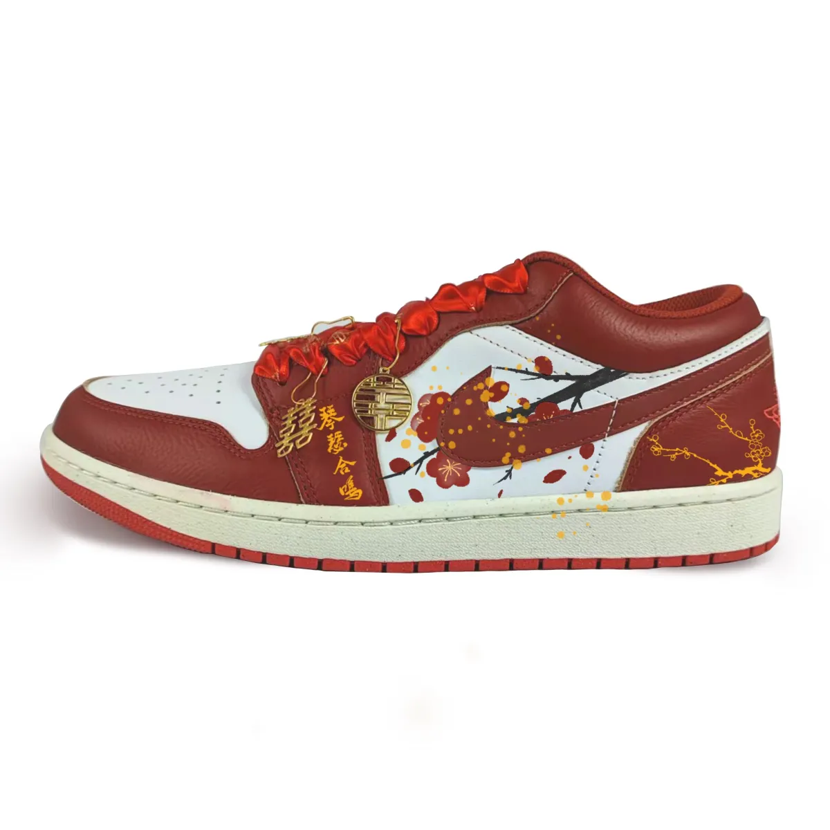 Jordan Air Jordan 1 Abrasion Resistant Low top Vintage Basketball Shoes Women's White