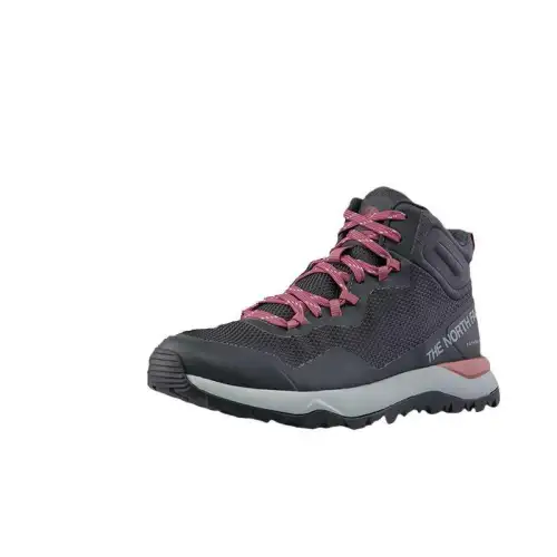 THE NORTH FACE Abrasion Resistant Waterproof And Breathable Grip Mid top Mountaineering & Hiking Shoes Women's Gray