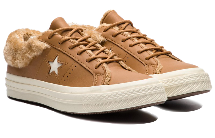 Женские кеды Converse One Star (коричневый) — фото 4
