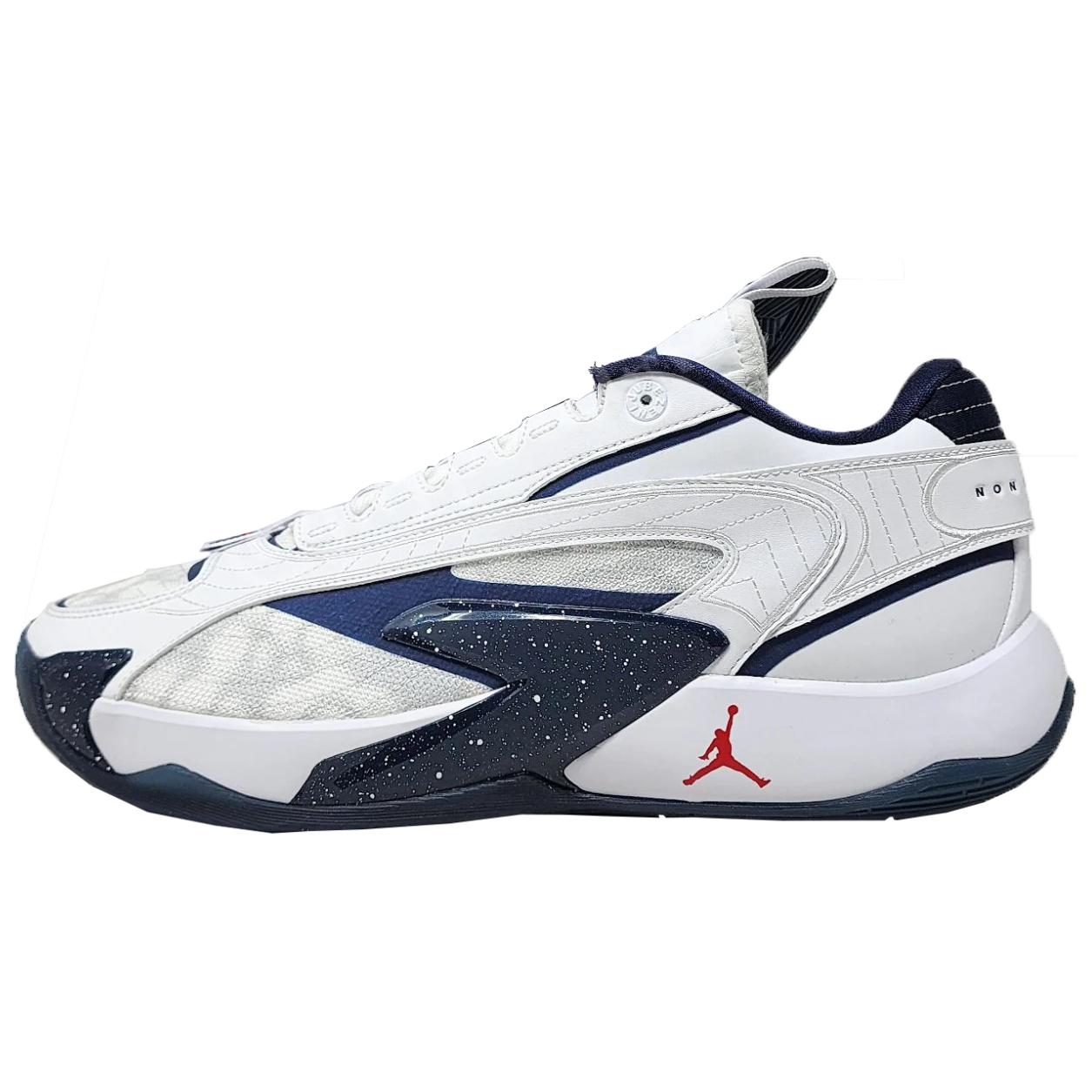 Jordan Luka 2 'Howard University' PE Abrasion Resistant Low top Basketball Shoes Men's White Blue