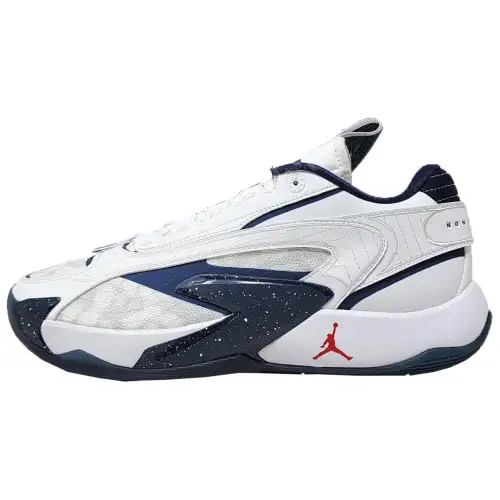 Jordan Luka 2 'Howard University' PE Abrasion Resistant Low top Basketball Shoes Men's White Blue
