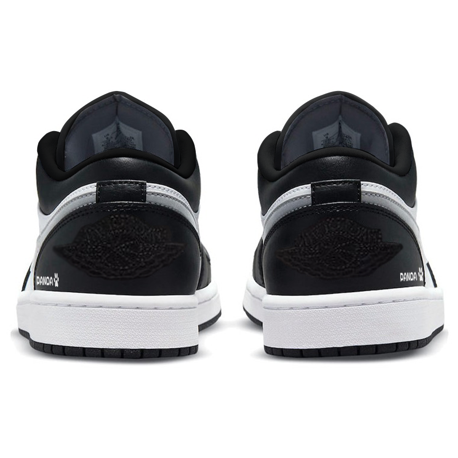 Jordan Air Jordan 1 Effortless Giant Panda 1 Abrasion Resistant Low top Vintage Basketball Shoes Unisex Black White