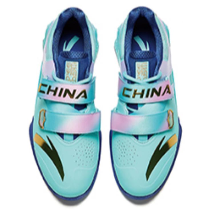 Anta Slip Resistant Abrasion Resistant Low top Weightlifting Shoes Men’s Blue Pink Gold