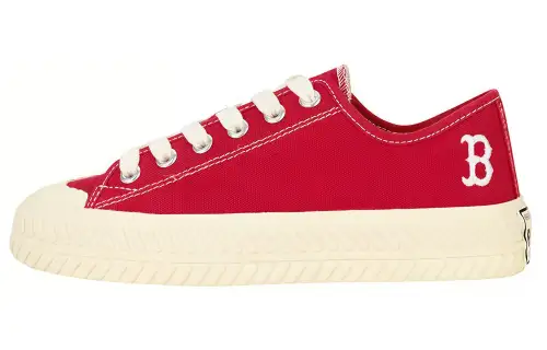 MLB Playball Comfortable Abrasion Resistant Abrasion Resistant Low top Canvas Shoes Unisex Red