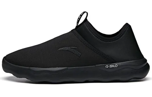 Anta Slip on Cushioning Breathable Lightweight Low top Training Shoes Men's Black