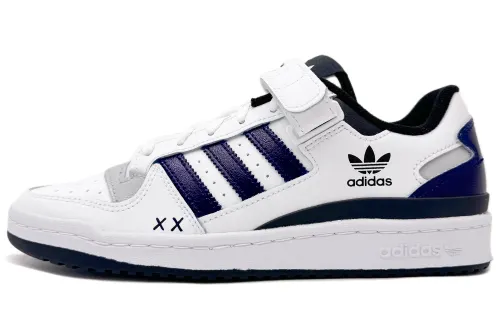 Adidas Originals FORUM Abrasion Resistant Abrasion Resistant Low top Skateboard Shoes Unisex White Blue
