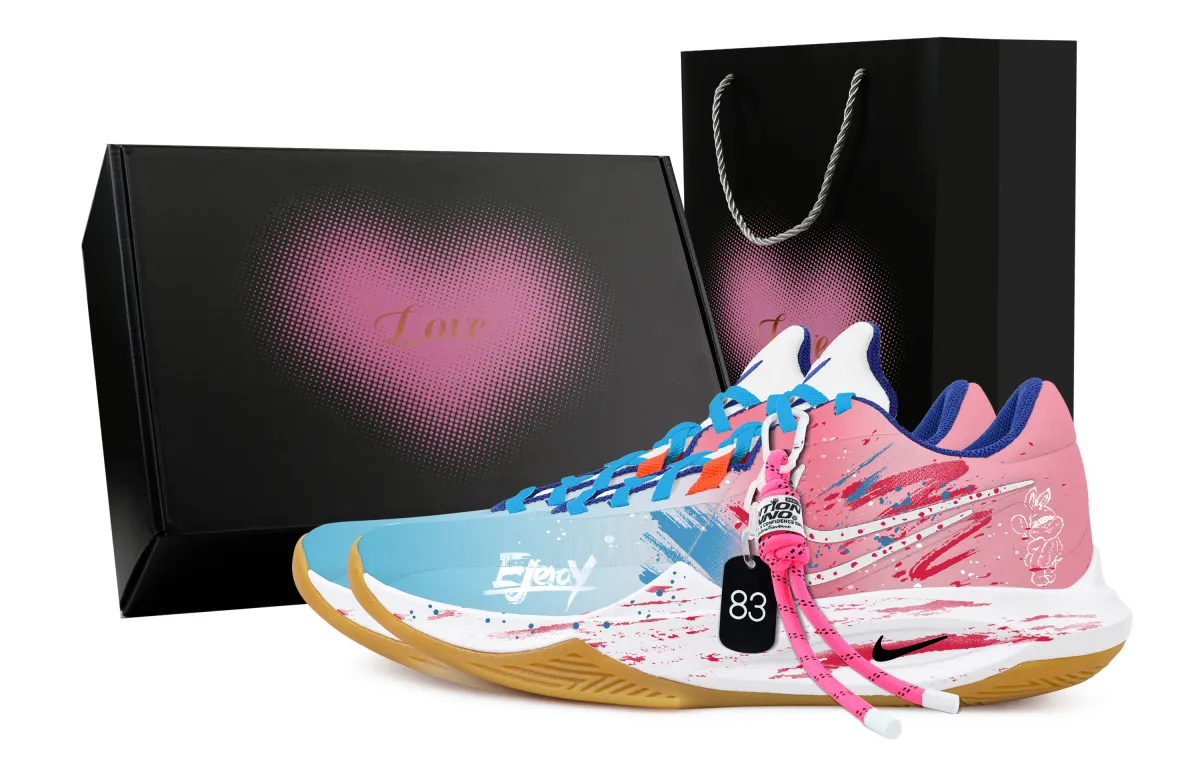 Nike Precision 6 Jumping Active Heart Box Slip Resistant Abrasion Resistant Low top Basketball Shoes Men's Pink Blue