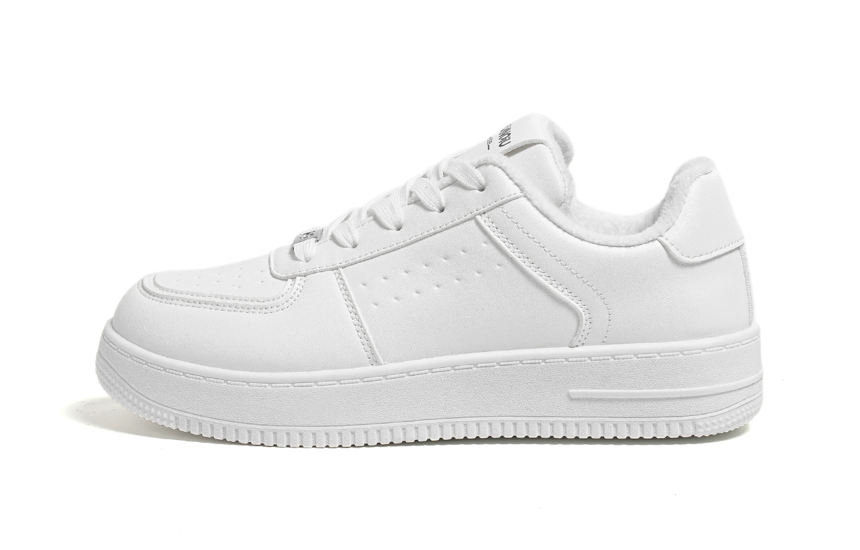 Global HUANQIU Velvet and thickened second cotton Air Force One Limited to the Year of the Horse Classic retro Trendy simple fashion Thick sole casual and versatile Non-slip wear-resistant lightweight breathable and high-top low-cut sneakers Same style for men and women