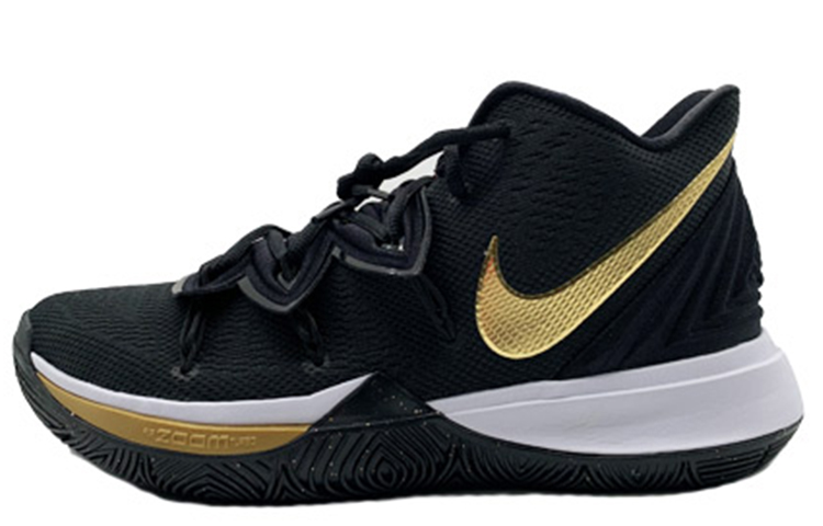 Мужские кроссовки Nike Kyrie 5 (черно-золотые)