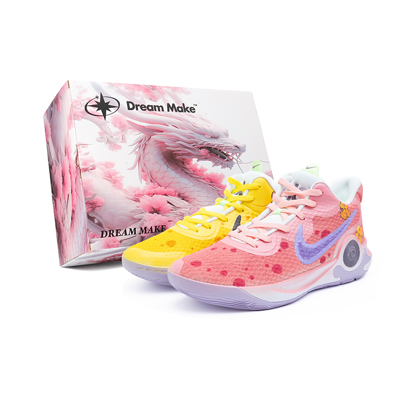 Nike KD Trey 5 IX Naughty Castle Fabric Abrasion Resistant Breathable Mid top Vintage Basketball Shoes Unisex White