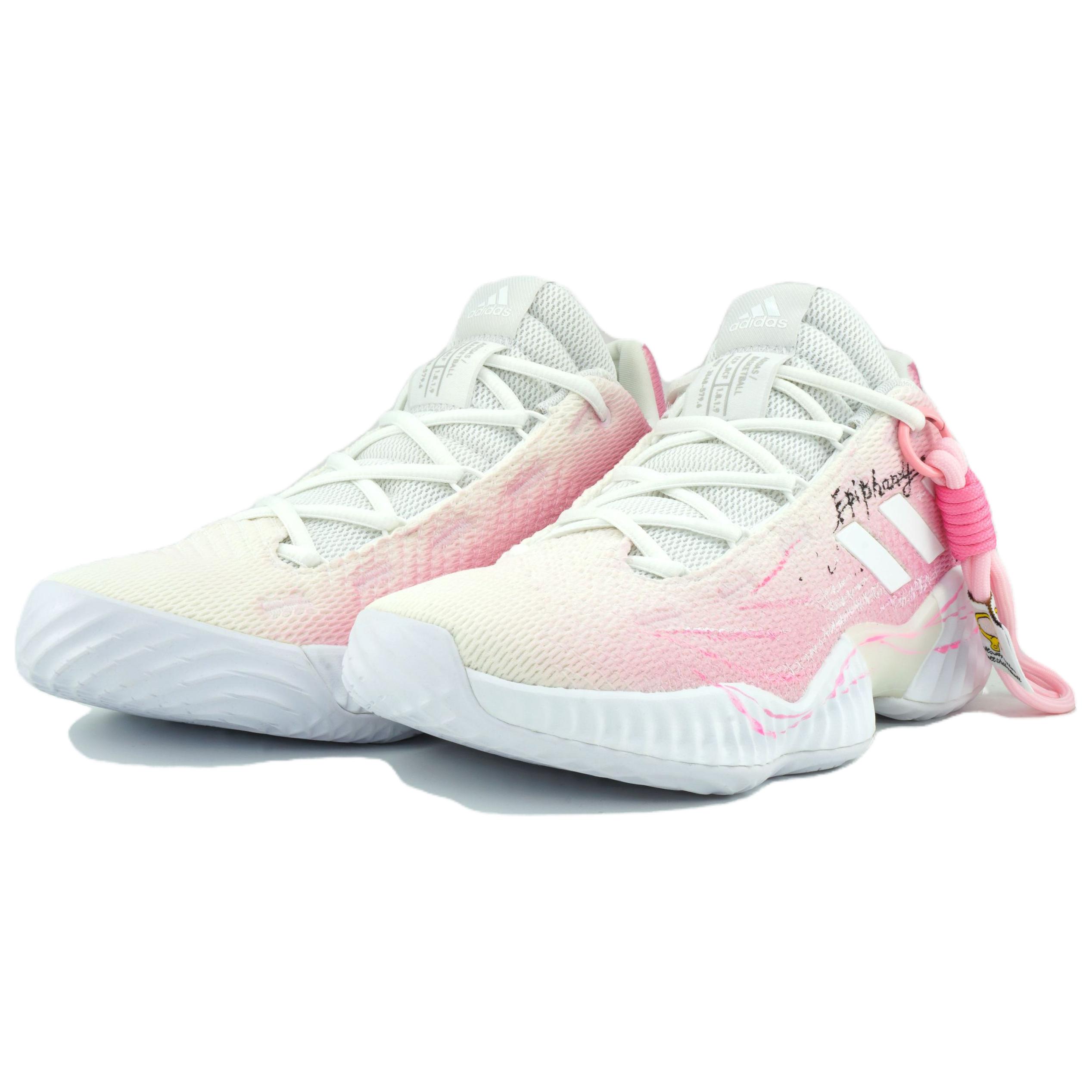 Adidas Pro Bounce 2018 Cherry Blossom Wind Chant Low top Basketball Shoes Men’s White Pink