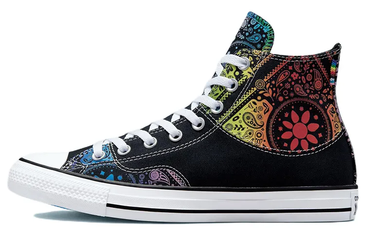 Converse Chuck Taylor All Star Abrasion Resistant High top Canvas Shoes Unisex Black Green