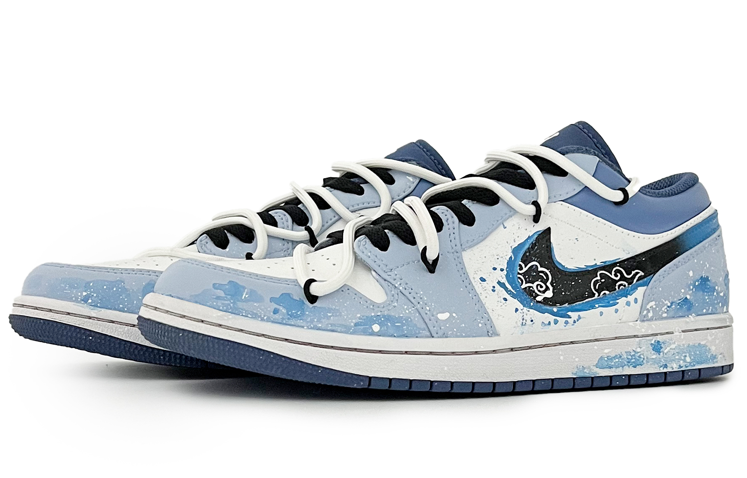 Jordan Air Jordan 1 Vintage Basketball Shoes Men’s Low Top Blue