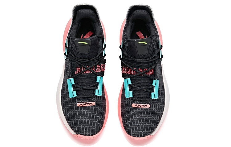 Anta Airspace 2 UFO Low top Performance Basketball Shoes Men’s Black Pink White