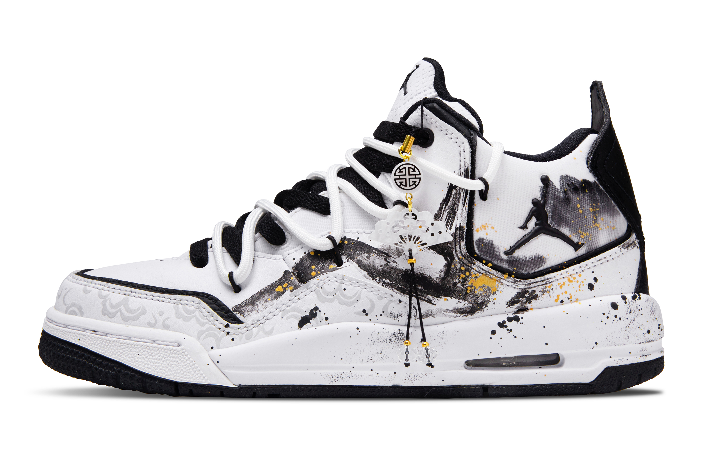 Jordan Courtside 23 Comfortable Synthetic Leather Mid top Basketball Shoes Unisex White