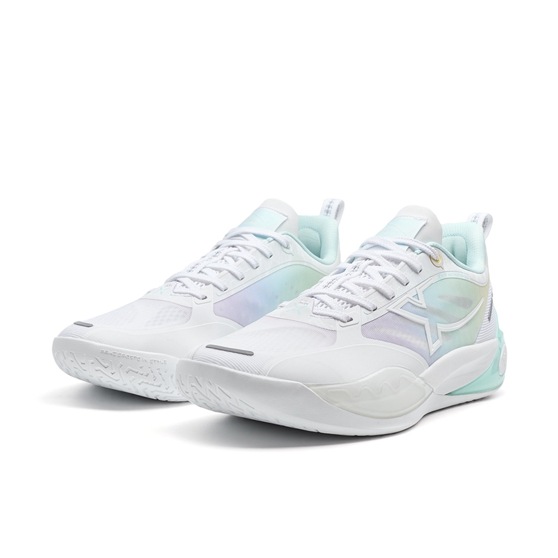 XTEP Light Attack 3 Slip Resistant Abrasion Resistant Low top Basketball Shoes Men’s White Blue