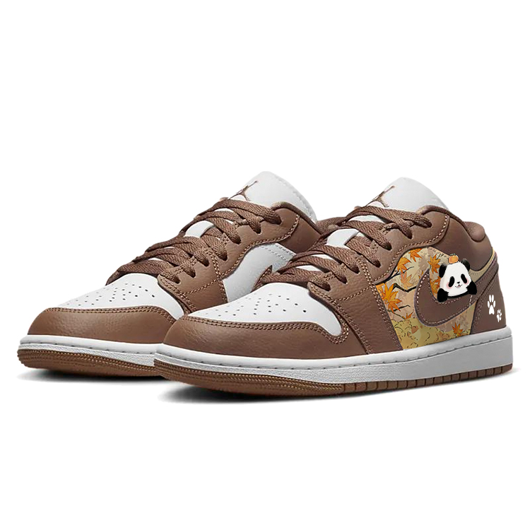 Jordan Air Jordan 1 Vintage Basketball Shoes Unisex Low Top White/Brown