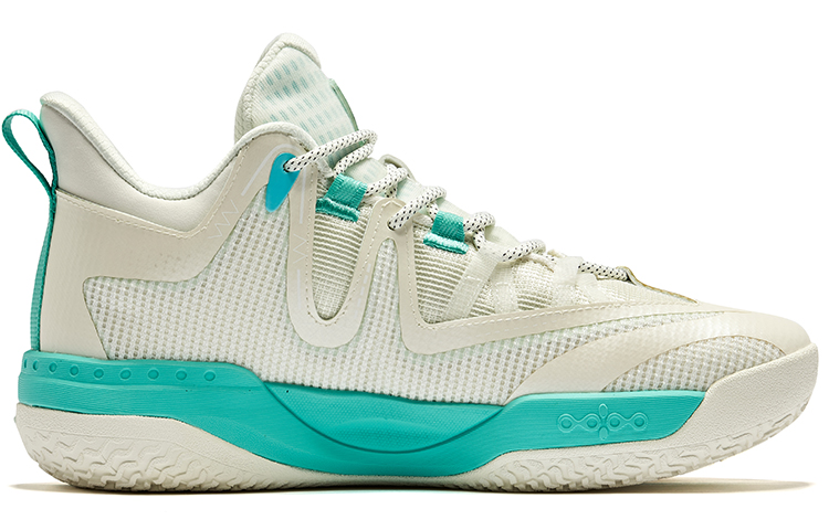 Erke Comfortable And Breathable Cushioning Slip Resistant High top Basketball Shoes Men’s Ivory White Fairy Fruit Green