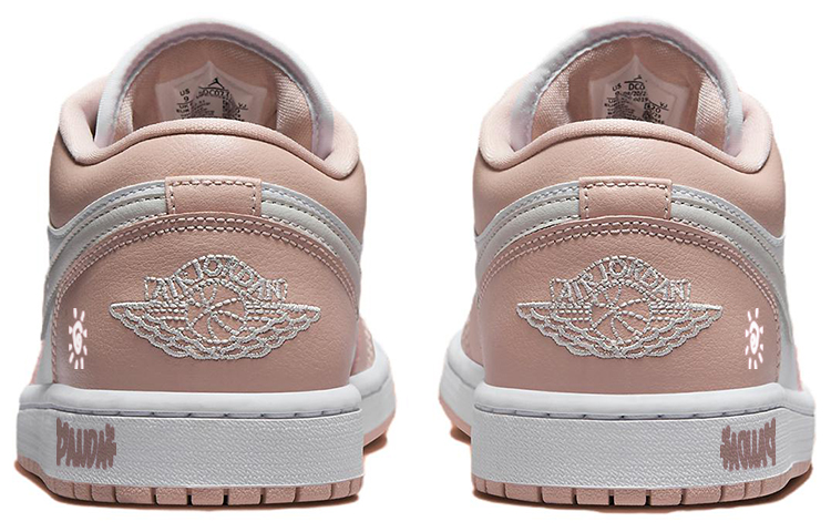 Jordan Air Jordan 1 Vintage Basketball Shoes Unisex Low Top White/Pink
