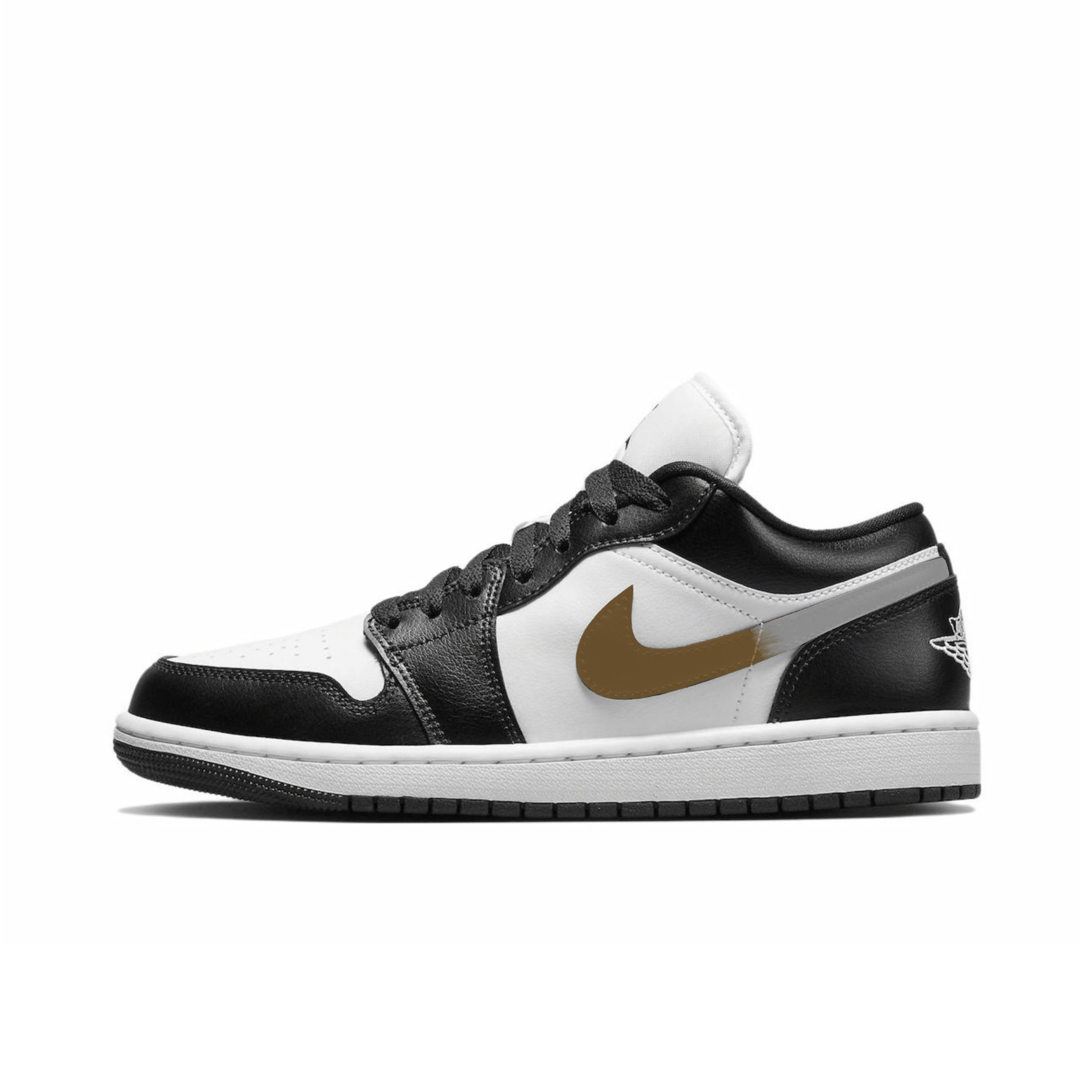 Jordan Air Jordan 1 Cushioning Slip Resistant Low top Vintage Basketball Shoes Women’s White Brown