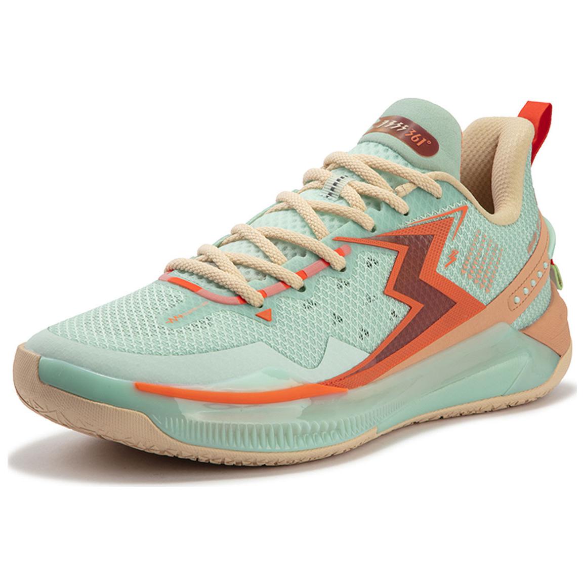 361° BIG3 5.0 Quick Comfortable And Trendy Mesh Cushioning, Wear Resistant Low top Basketball Shoes Men’s Green Orange