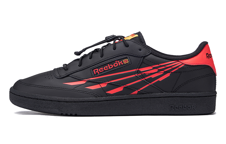 Мужские кеды Reebok Club C (черно-красные)